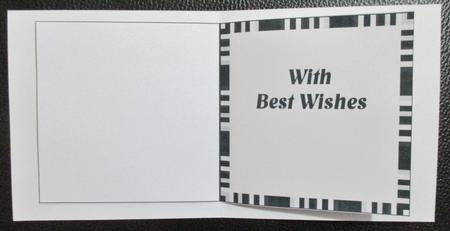 Black and White 2 Best Wishes 1 - 5 Inch Square Insert by Davina Rundle