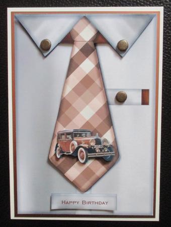 Male Card Tie Nostalgia by Davina Rundle