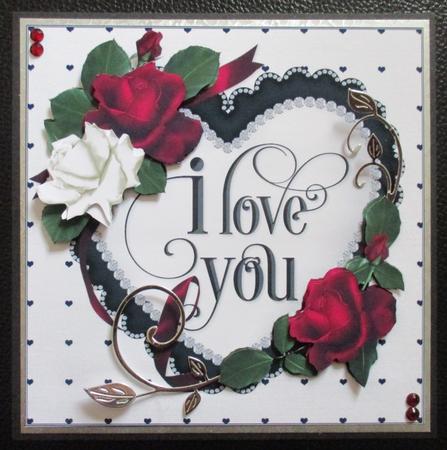 8x8 Diamonds and Roses Valentine Mini Kit by Davina Rundle