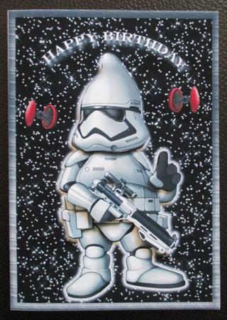 Storm Trooper Card Front by Davina Rundle