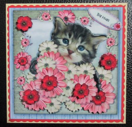Cute Kitten & Flowers Mini Kit by Davina Rundle
