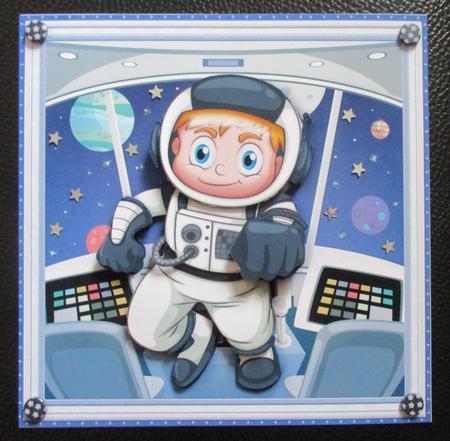 Astronaut Out of This World 8x8 Decoupage Mini Kit & Ages by Davina Rundle