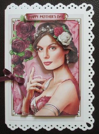 Art Deco Lady Athena Dark Pink 4 Sheet Mini Kit by Davina Rundle