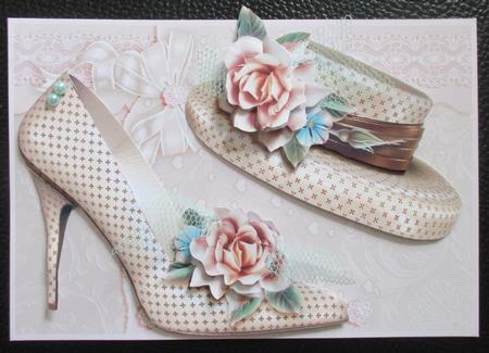 Cream Rose Shoe and Hat by Davina Rundle