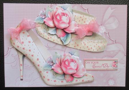 Pink Rose Shoe and Hat by Davina Rundle