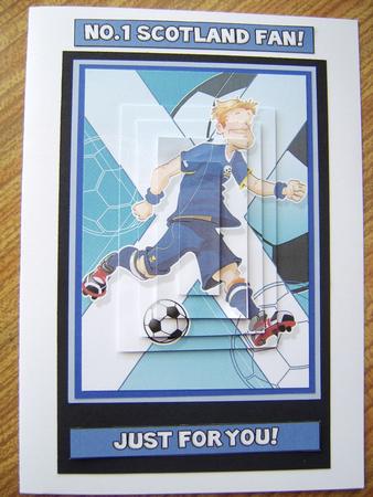 Football Dude Scotland Pyramid. by Davina Rundle
