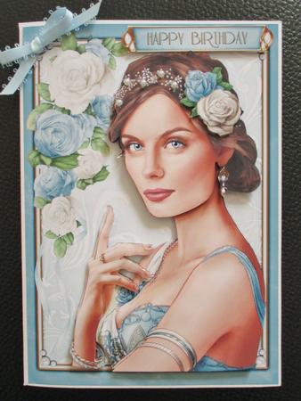 Art Deco Lady Athena Light Blue 4 Sheet Mini Kit by Davina Rundle
