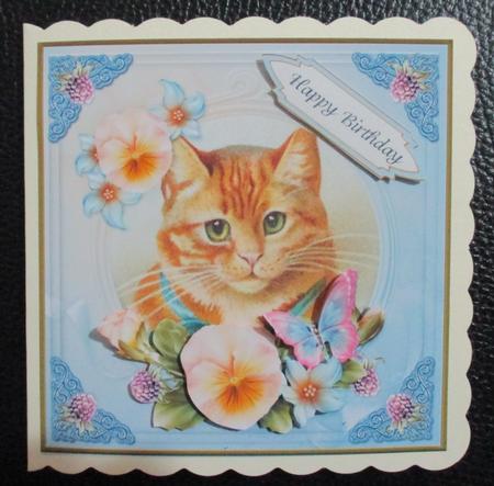 Vintage Cat Birthday Day 7x7 Cf. by Davina Rundle