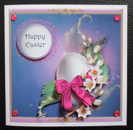 Easter Egg, Flowers & Bow by Davina Rundle