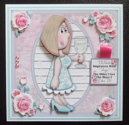 Angie with Wine Mini Kit by Davina Rundle