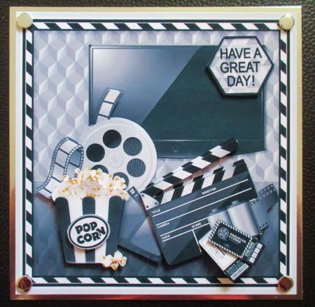 Movie Night 8in x 8in Decoupage Mini Kit by Davina Rundle
