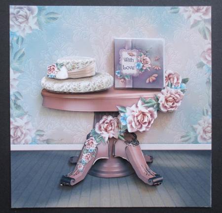 Cream Rose Table Top by Davina Rundle