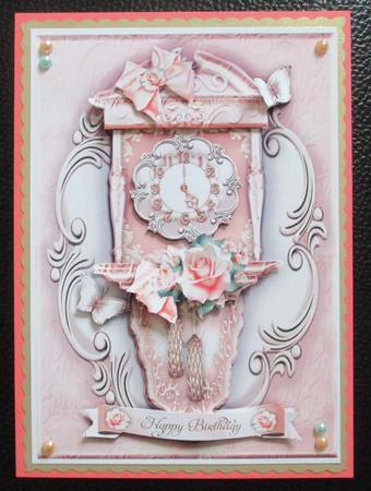 Wall Peach Hanging Clock or Card by Davina Rundle