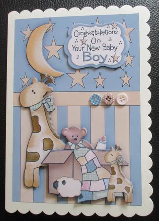 New Baby Boy Stars and Stripes Topper by Davina Rundle