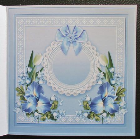 Spring Flowers on a Lace Doily Matching 8inx8in Insert Plate by Davina Rundle