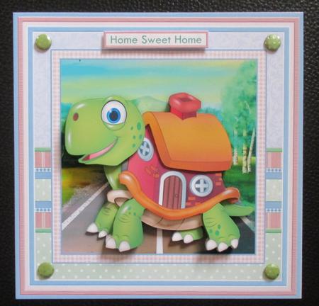 New Home Tortoise 8x8 Decoupage Mini Kit by Davina Rundle