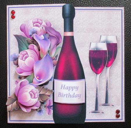 Wine Time Offset Card Mini Kit by Davina Rundle