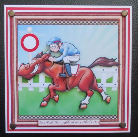 To a Real Thoroughbred Horse Racing Birthday or Fathers Day by Davina Rundle