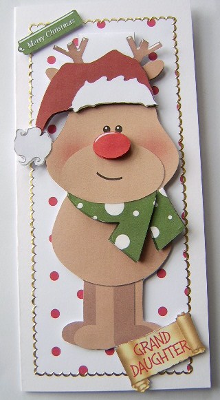 Rudolph Flip-up Card by Davina Rundle
