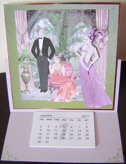 A Soiree-art-deco-8x8 Card by Davina Rundle