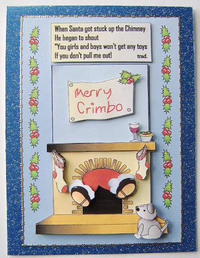 When Santa Got Stuck Up the Chimney Decoupage by Davina Rundle
