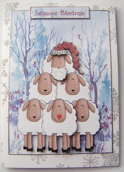 Pile of Sheep Christmas Step by Step by Davina Rundle