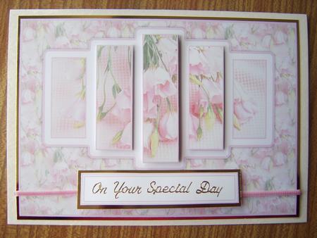 Delicate Pink Flowers Panel Card Sheet by Davina Rundle