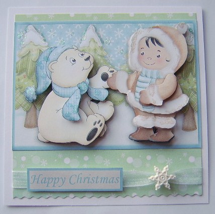 Polar Friends Topper and Decoupage by Davina Rundle