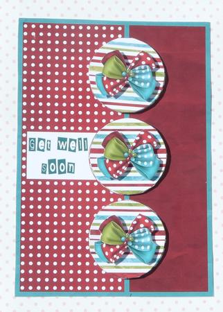 Red Polka - Get Well Soon Card by Dawn Cole