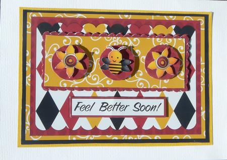 Bee Happy - Feel Better Soon Decoupage Card by Dawn Cole