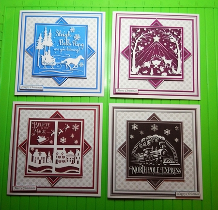 CHRISTMAS QUICK LAYER CARDS Monotone Scenes Bumper Kit by Dawn Cook
