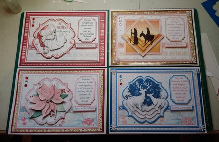 A5 CHRISTMAS CARDS & VERSES Mixed Decoupage & Pyramage Kit by Dawn Cook