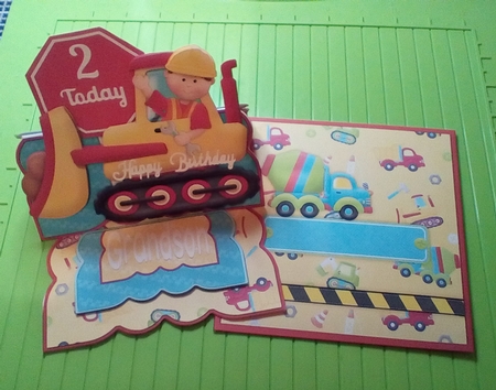 Digger Easel Card Kit Add Any Age by Dawn Cook