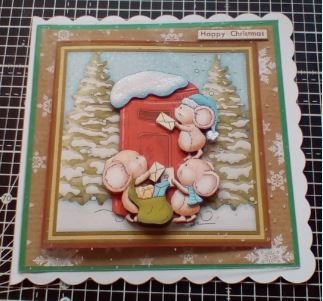 In Time for Micemas Christmas Decoupage 7.5 Mini Kit by Dawn Cook
