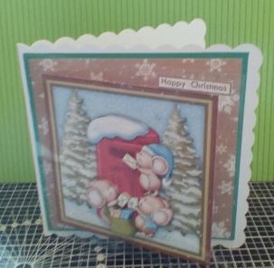 In Time for Micemas Christmas Decoupage 7.5 Mini Kit by Dawn Cook