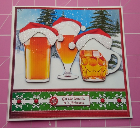 3 Cheers for Christmas 8x8 Decoupage Mini Kit by Dawn Cook