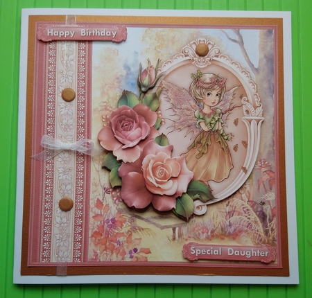Autumn Fairy Birthday, Leaving, 8x8 Decoupage Mini Kit by Dawn Cook