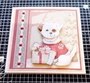 PUPPYS CHRISTMAS GIFT 7.5 Decoupage Kit by Dawn Cook
