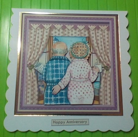 Romantic Oldies 8x8 Birthday Retirement Anniversary Decoupage Kit by Dawn Cook