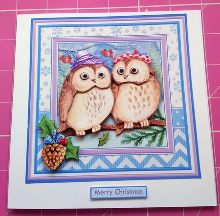 HAVE A HOOT THIS CHRISTMAS 8x8 Decoupage & Insert Mini Kit by Dawn Cook