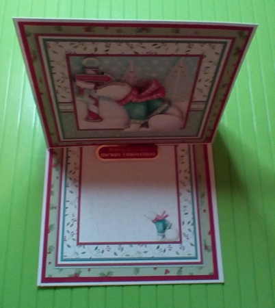 HANGING CHRISTMAS STOCKING AT NORTH POLE Decoupage & Insert Mini Kit by Dawn Cook