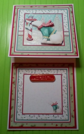 HANGING CHRISTMAS STOCKING AT NORTH POLE Decoupage & Insert Mini Kit by Dawn Cook