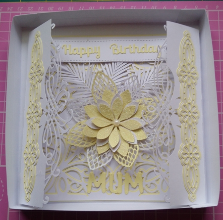 Birthday Floral Front Card, All file formats by Dawn Cook