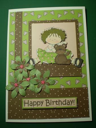 Happy Birthday Special Daughter-friend Decoupage Card Front by Dawn Cook