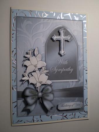 5 x 7 Sympathy Greeting Kit with Decoupage and Wavy Corner by Dawn Cook
