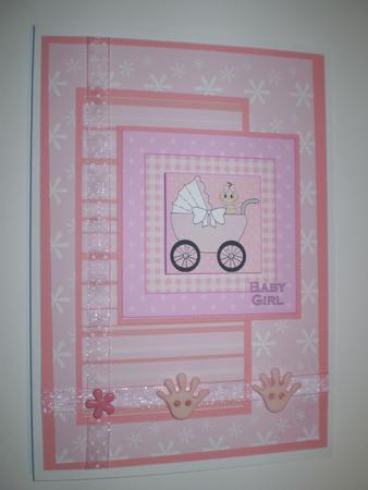 Baby Girl in Pram by Dawn Cook