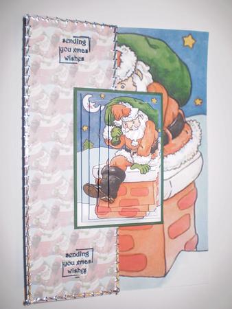 Santa Coming Up the Chimney by Dawn Cook