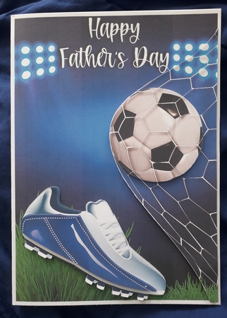 Football Fathers Day Card Front 1 by Dawn Heath