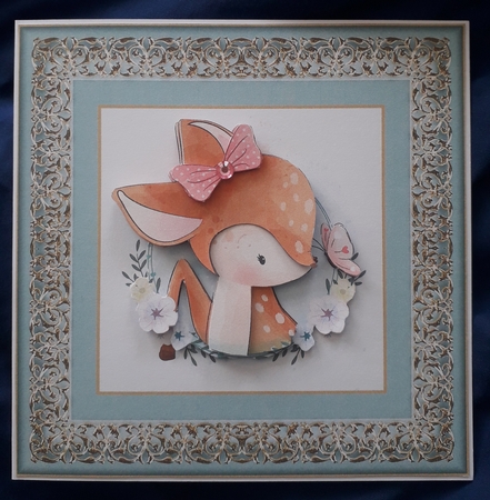 Deer and butterfly by Dawn Heath
