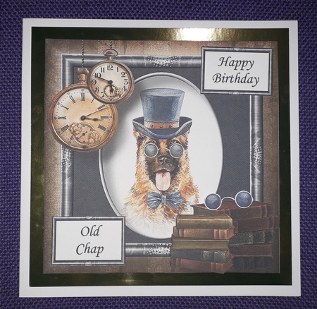 6x6 The Dapper Dog 3 - German Shepherd by Dawn Heath